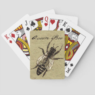 Koningin Bij Wilde Vliegende Insect Pokerkaarten