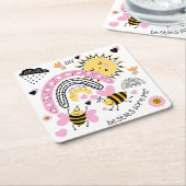 Koningin Bijen Beste Vriendinnen Voor Altijd Schat Kartonnen Onderzetters (Schuin)