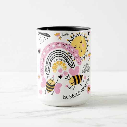 Koningin Bijen Beste Vriendinnen Voor Altijd Schat Mok (Midden)