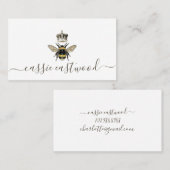 koningin, bijen en kroon contactkaartje (Voorkant / Achterkant)