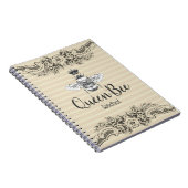  koningin, bijen en stripes | Gepersonaliseerd Notitieboek (Rechterzijde)