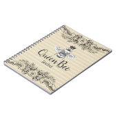  koningin, bijen en stripes | Gepersonaliseerd Notitieboek (Linkerzijde)