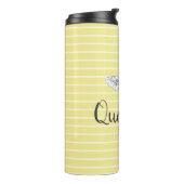  koningin, bijen en stripes | Gepersonaliseerd Thermosbeker (Gedraaid links)