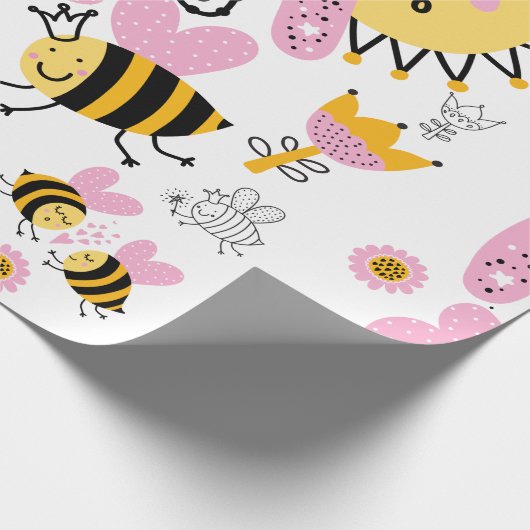 Koningin BIJEN Schattig BFF, Baby Meisje, Meisjesa Cadeaupapier (Hoek)