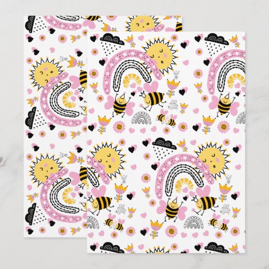 Koningin BIJEN Schattig BFF, Baby Meisje, Meisjesa Kaart (Voorkant / Achterkant)