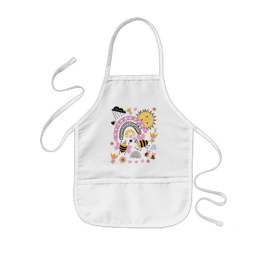 Koningin BIJEN Schattig BFF, Baby Meisje, Meisjesa Kinder Schort (Voorkant)