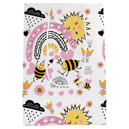 Koningin BIJEN Schattig BFF, Baby Meisje, Meisjesa Medium Cadeauzakje (Achterkant)