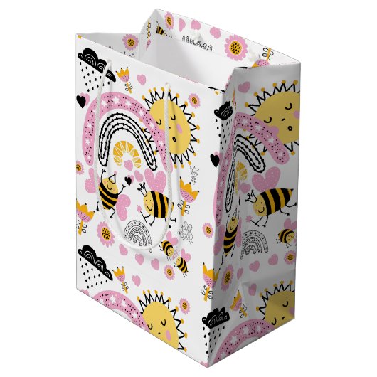 Koningin BIJEN Schattig BFF, Baby Meisje, Meisjesa Medium Cadeauzakje (Achterkant Gekanteld)