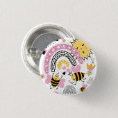 Koningin BIJEN Schattig BFF, Baby Meisje, Meisjesa Ronde Button 3,2 Cm (Voorkant /achterkant)