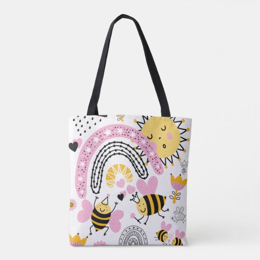 Koningin BIJEN Schattig BFF, Baby Meisje, Meisjesa Tote Bag (Achterkant)