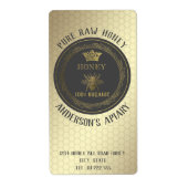  koningin bijenkoningbijen jar bijenkast etiket (Voorkant)