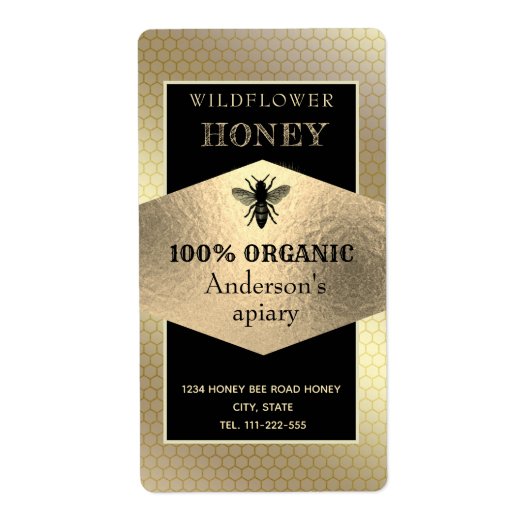  koningin bijenkoningin honingpot etiket (Voorkant)