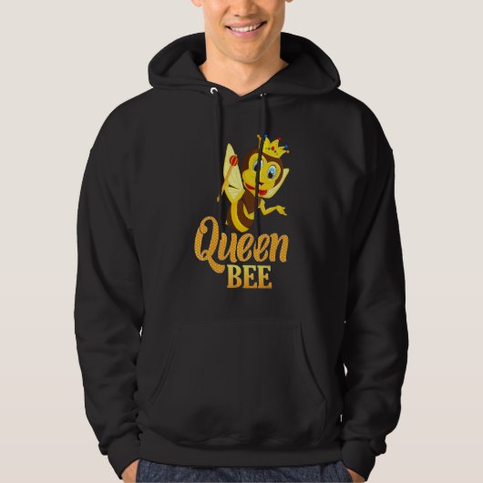 Koningin-bijenkooi-meisjes Honingbijenkorp Hoodie (Voorkant)