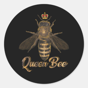 Koningin Bijenkroon Bijenhouderij Honing Liefhebbe Ronde Sticker