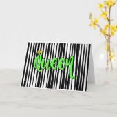 Koningin Birthday Card (StandaardGrootte) Kaart (Gele Bloem)