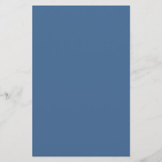 Koningin Blauwe Effen Kleur Briefpapier (Voorkant)