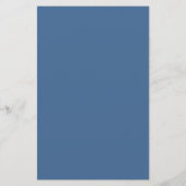 Koningin Blauwe Effen Kleur Briefpapier (Achterkant)
