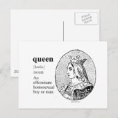 KONINGIN BRIEFKAART (Voorkant / Achterkant)