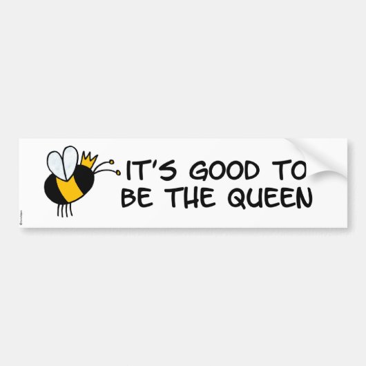 koningin bumpersticker (Voorkant)