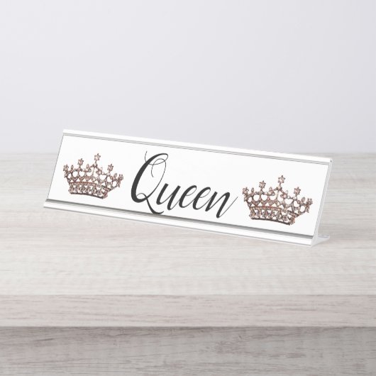 "Koningin" Bureau Naambordje (Voorkant)