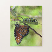 Koningin Butterfly en Monarch Caterstyle Legpuzzel (Verticaal)