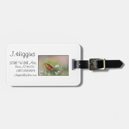 Koningin Butterfly in het daglicht Bagagelabel (Voorkant horizontaal)