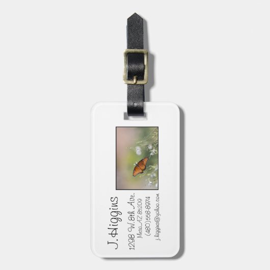 Koningin Butterfly in het daglicht Bagagelabel (Voorkant verticaal)