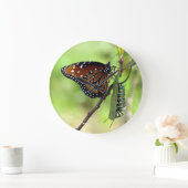 Koningin Butterfly / Monarch-tapijtschelp - Wandkl Grote Klok (Huis)