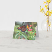 Koningin Butterfly Notecard Kaart (Gele Bloem)