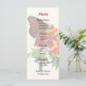 Koningin Butterfly over het Marigold Wedding Menu (Staand voorkant)