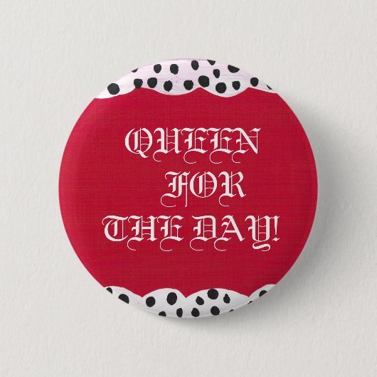 Koningin Buttonnen Ronde Button 5,7 Cm (Voorkant)