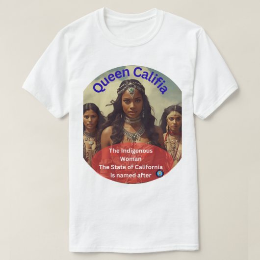 Koningin Califia Heren Basic T-Shirt (Design voorkant)