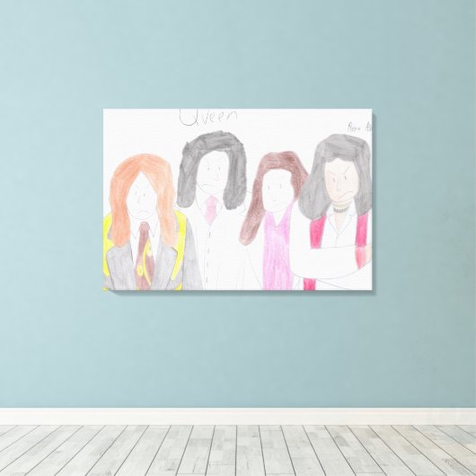 koningin canvas afdruk (Insitu (Houten vloer))