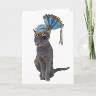 Koningin Cat Card Kaart