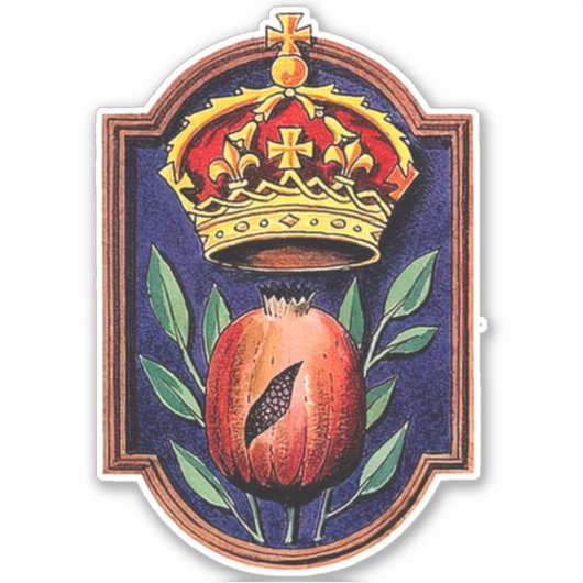 Koningin Catherine van Aragon Koninklijke Badge Gr Sticker (Voorkant)