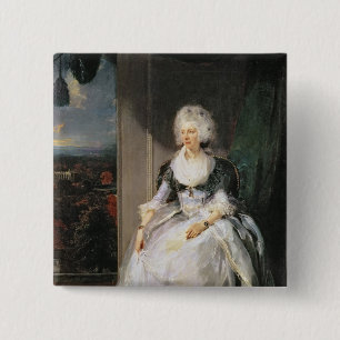 Koningin Charlotte, 1789-90, echtgenote van George Vierkante Button 5,1 Cm