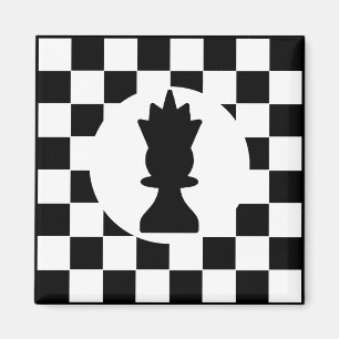 Koningin Chess Piece - Magnet - Chess Party Favors
