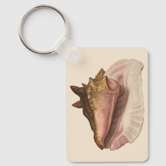  koningin Conch Seashell Shell, zeedier Sleutelhanger (Voorkant)