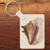 koningin Conch Seashell Shell, zeedier Sleutelhanger (Voorkant)