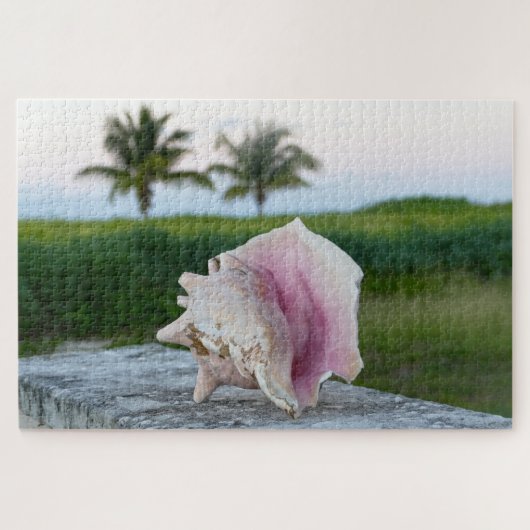 Koningin Conch Shell op een muur, het Poster van d Legpuzzel (Horizontaal)