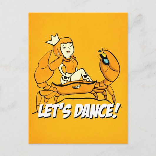 Koningin Crab Reggae Girl Briefkaart (Voorkant)