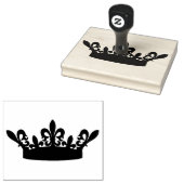 Koningin Crown Silhouette, 4 x 5 inch Rubber Stamp Rubberstempel (Gestempeld)