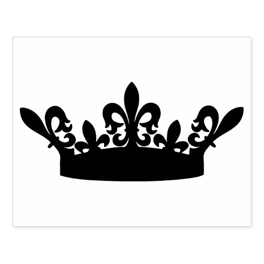 Koningin Crown Silhouette, 4 x 5 inch Rubber Stamp Rubberstempel (Afrduk)