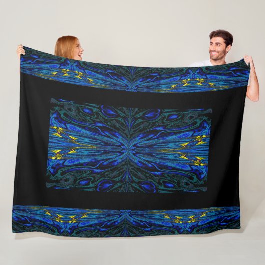 Koningin der Butterflies 35 Fleece Deken (In situ)