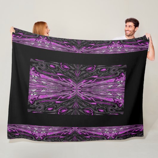 Koningin der Butterflies 36 Fleece Deken (In situ)