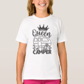 Koningin der Camper Funny Quote Camping Gezegde T-shirt (Voorkant)