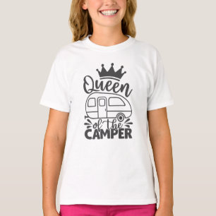 Koningin der Camper Funny Quote Camping Gezegde T-shirt