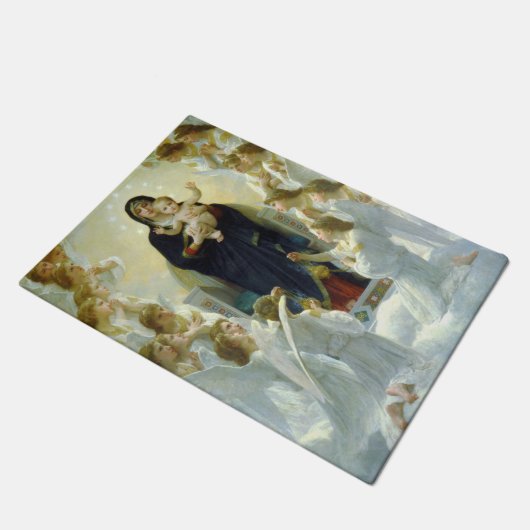 Koningin der Engelen (door Bouguereau) Deurmat (Schuin)