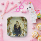 Koningin der Engelen (door Bouguereau) Papieren Bordje (Feest)