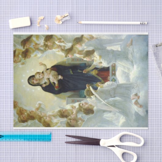 Koningin der Engelen (door Bouguereau) Tissuepapier (Craft)